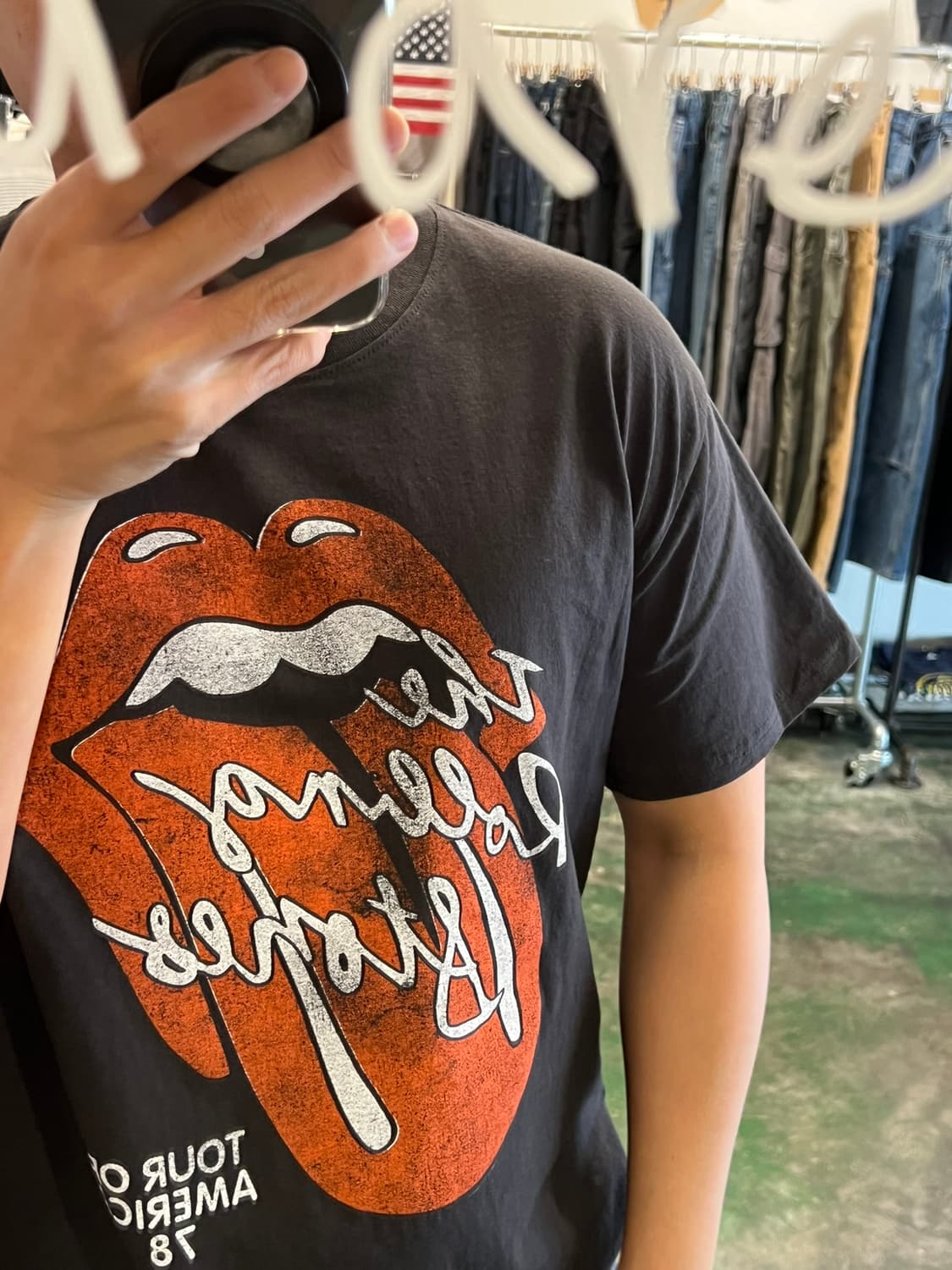 [XXL] 롤링스톤즈 1978 투어 오마주 레퍼런스 빈티지 반팔 티셔츠 상품이미지4