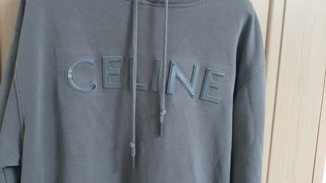 정품 셀린느 톤온톤 로고 루즈 후디 후드티 남여공용 상품이미지3