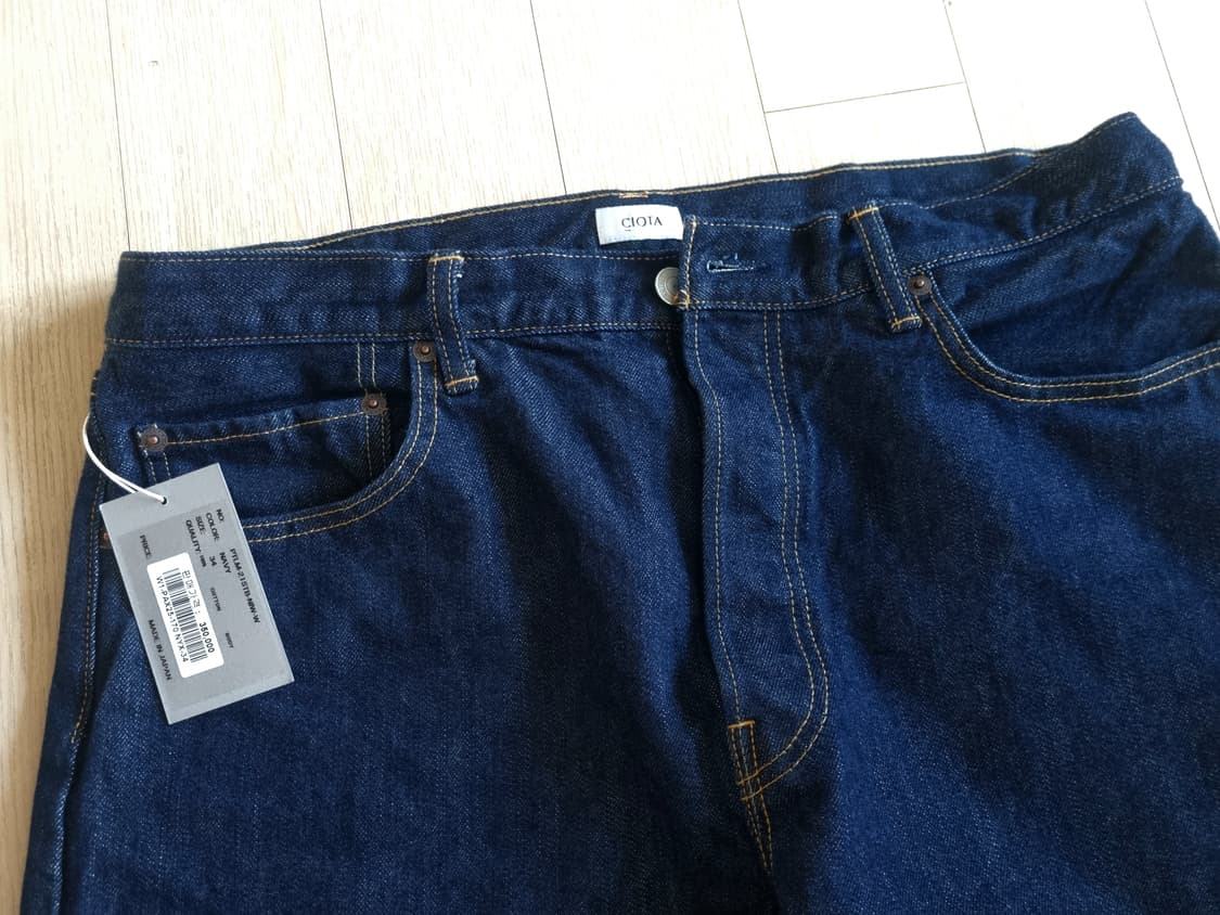 시오타 Ciota 스트레이트 데님 인디고 원워시 34사이즈 상품이미지2