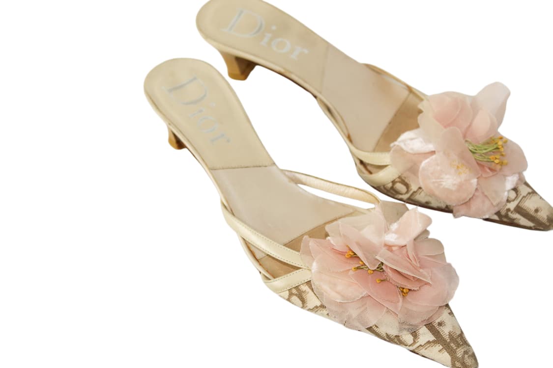 🌹 Dior Vintage Floral Mule Heels 상품이미지8