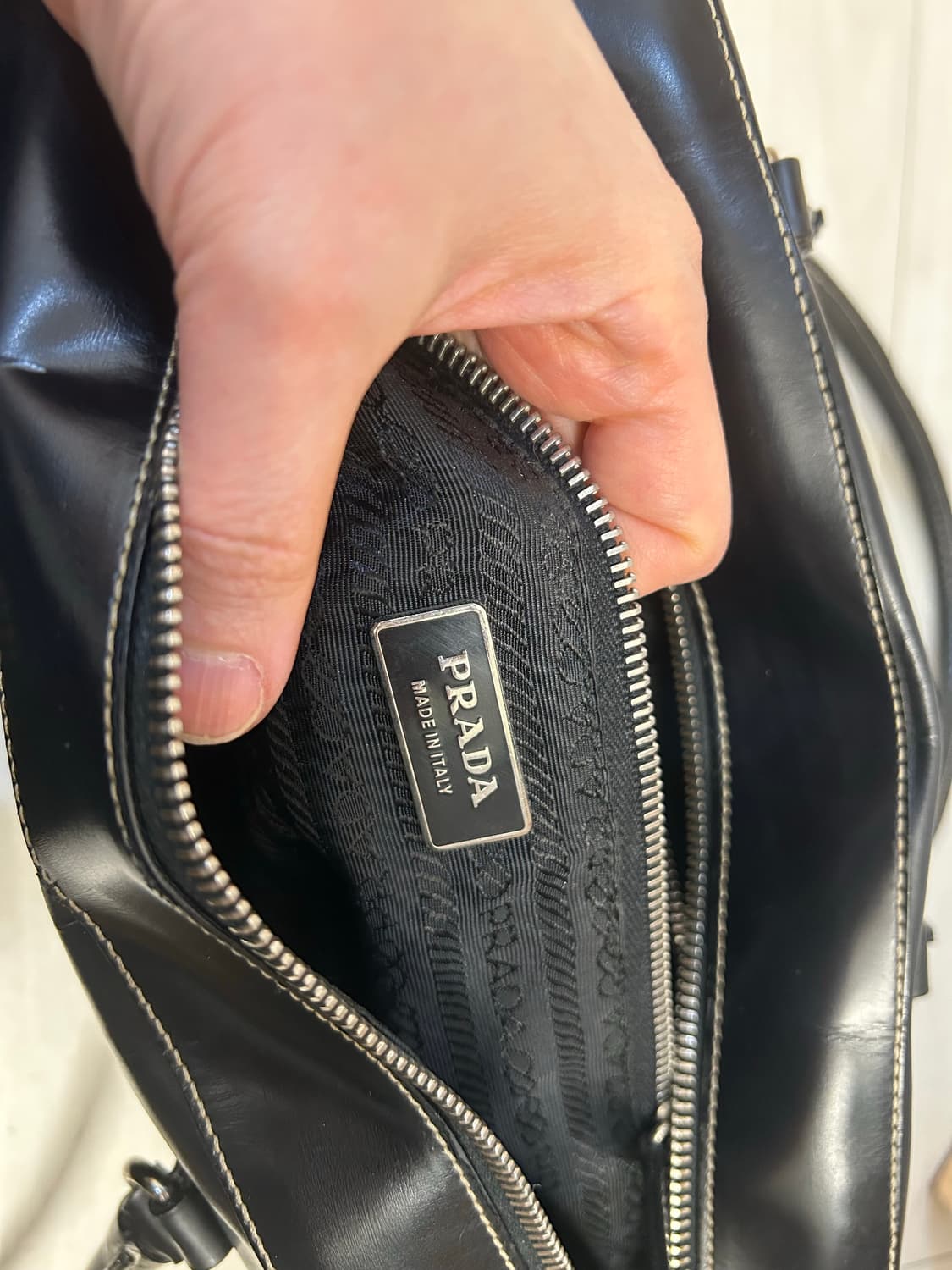 프라다 빈티지 볼링백 토트백 상품이미지4