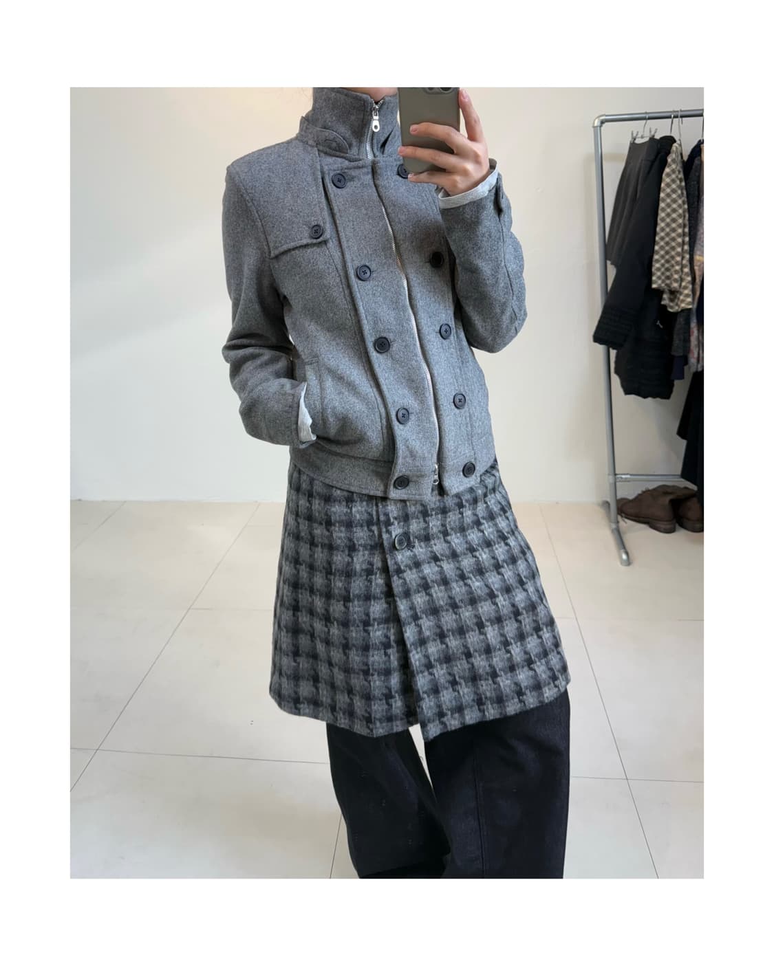 미쉘클랑 후디 울 자켓 상품이미지1