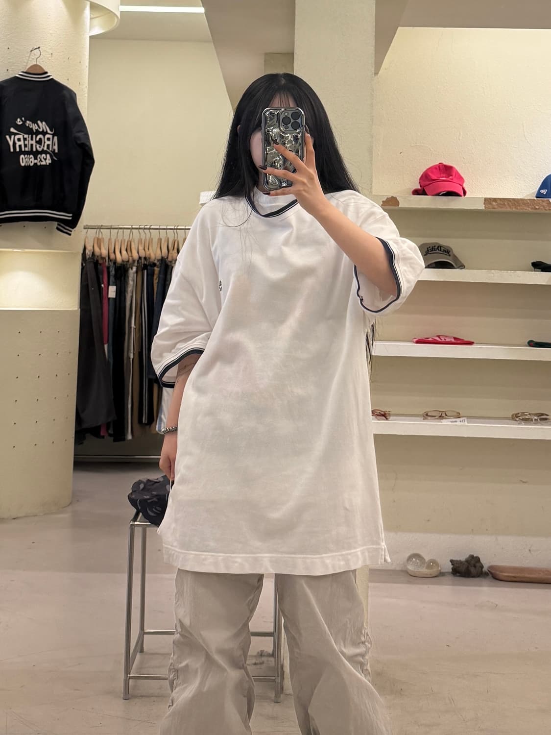 팀버랜드 로고 오버핏 반팔 티셔츠 U1609 상품이미지1