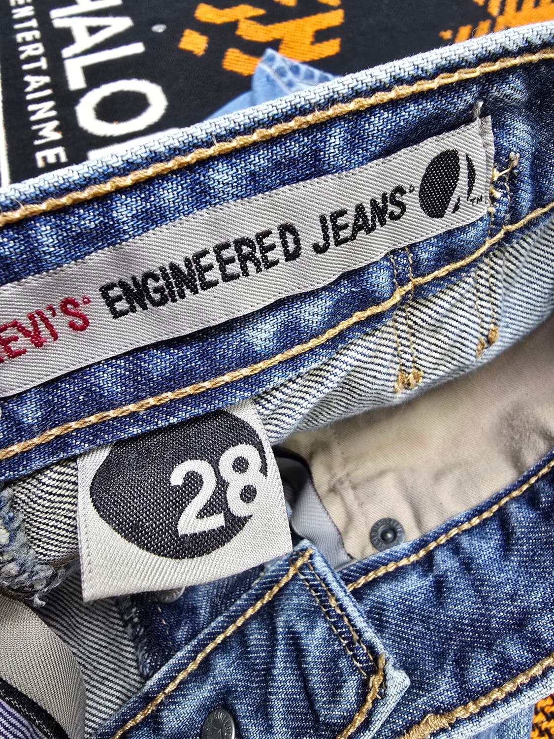 리바이스 엔지니어드진 빈티지 워싱 데님 반바지 (1822) 상품이미지4