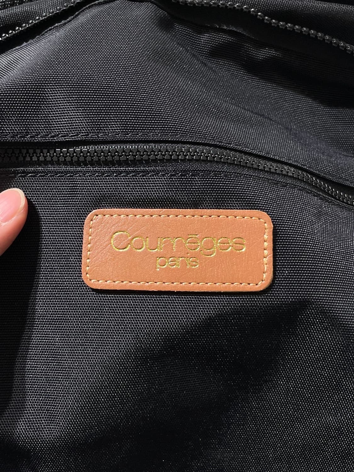 쿠레쥬 블랙 나일론 보스턴백 상품이미지8