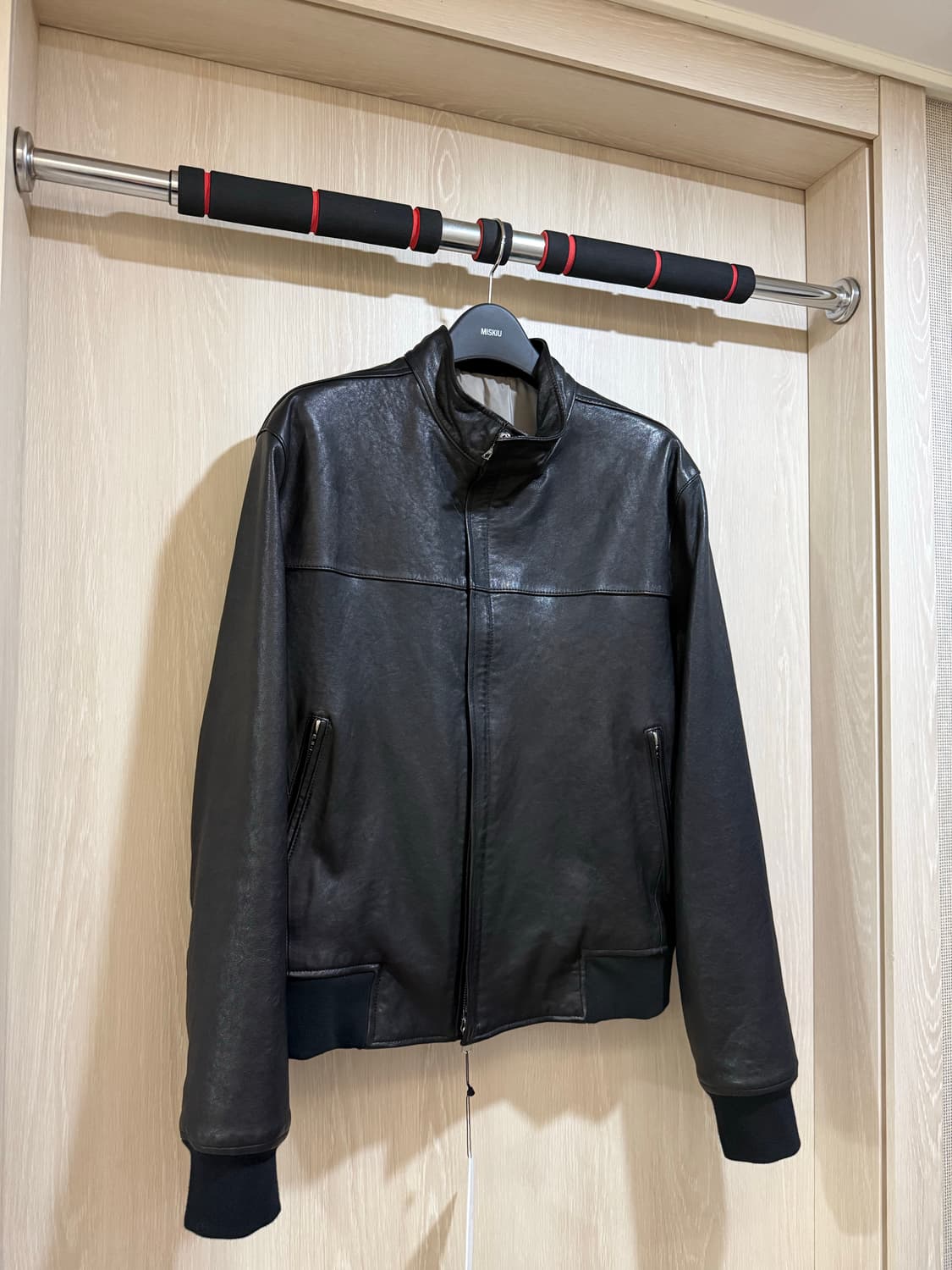 Miskiu 레더 자켓 블랙 / M 상품이미지3