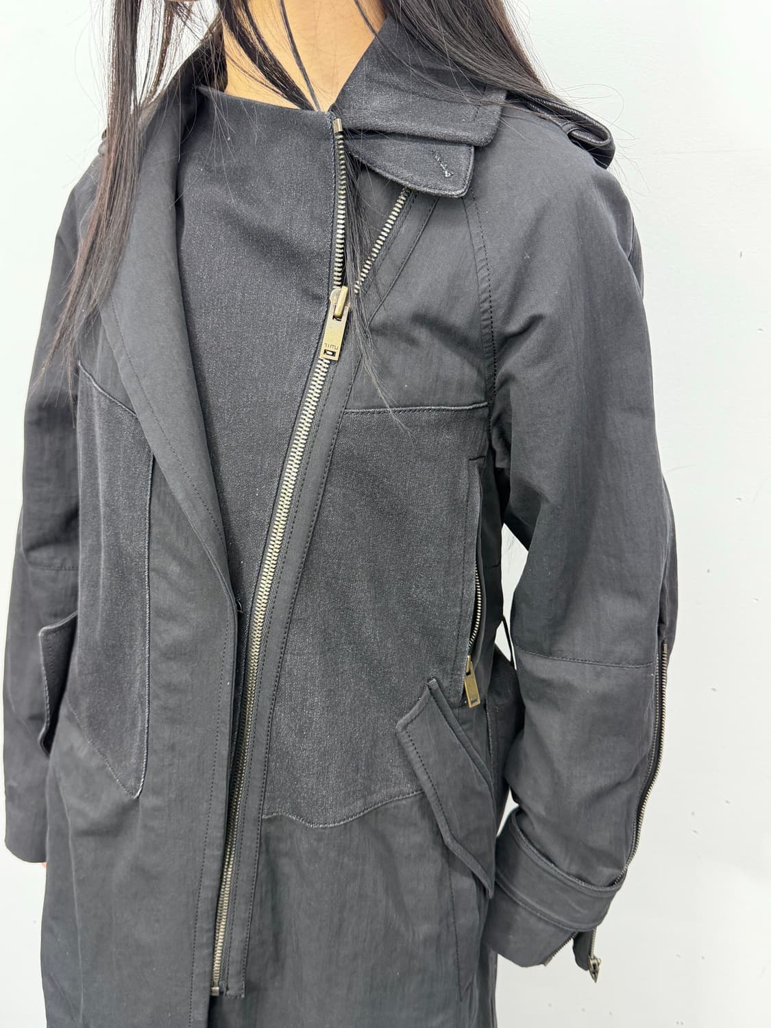 Time transform zip trench coat 상품이미지5