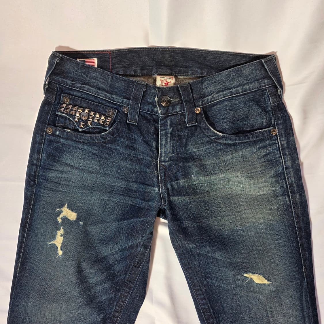 [30]트루릴리전 USA 빌리 스터드 부츠컷 Y2K 데님팬츠 상품이미지2