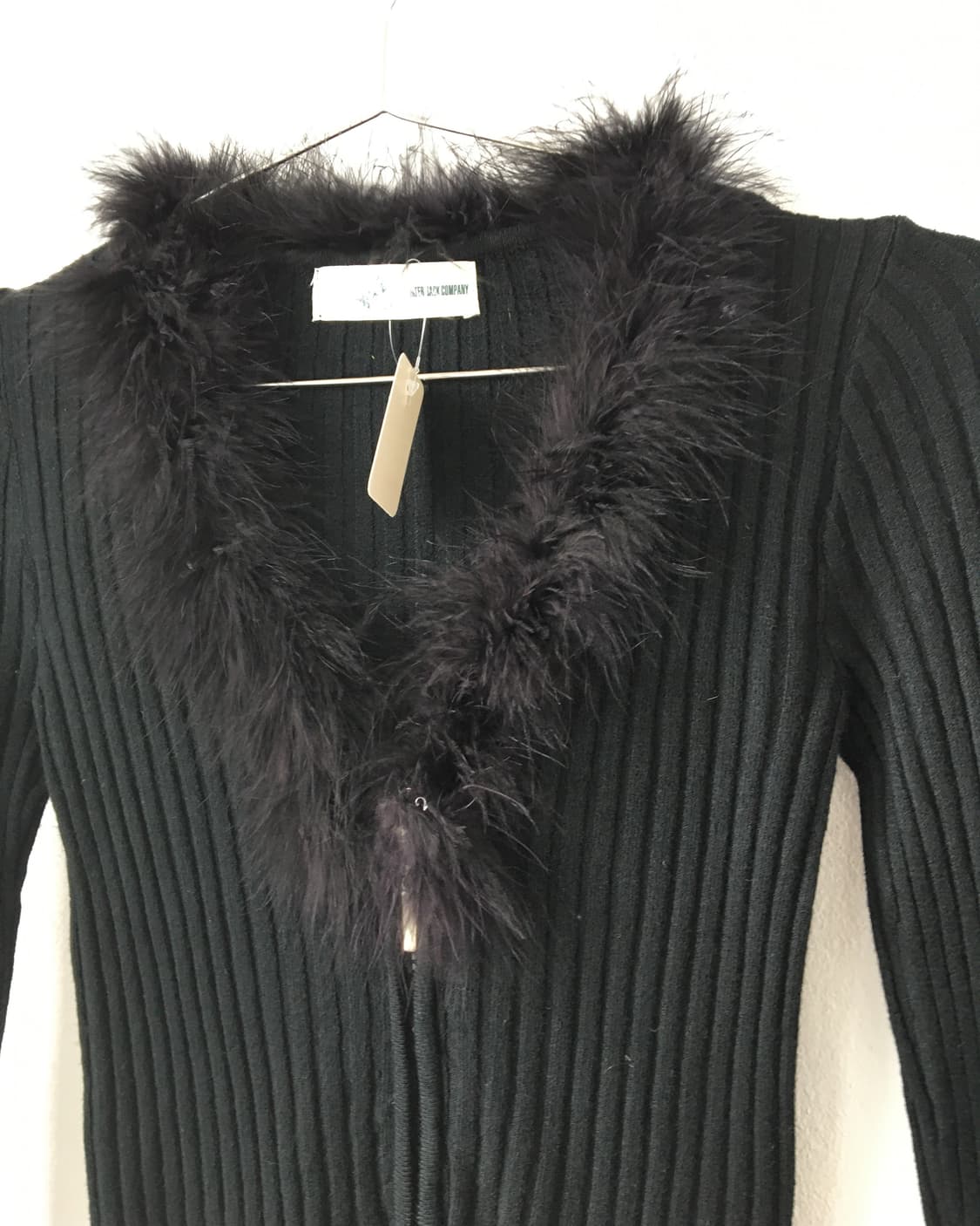 Fur trimming ribbed zip up 상품이미지4