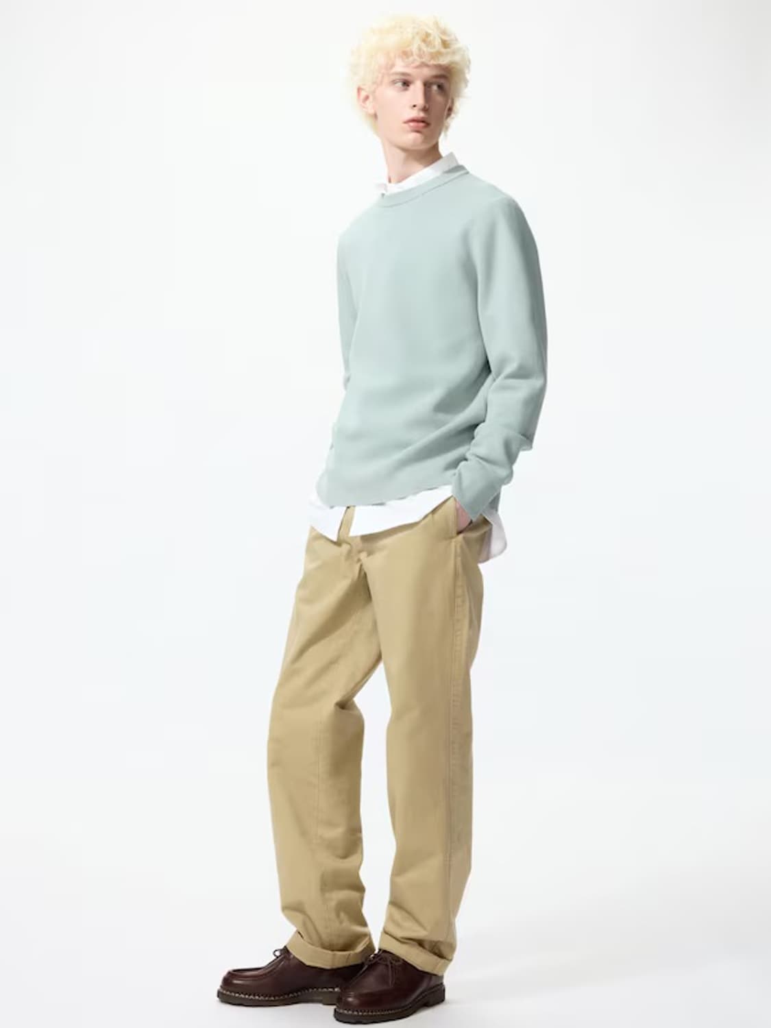 유니클로 스트레이트 치노 34 브라운 115사이즈 상품이미지1