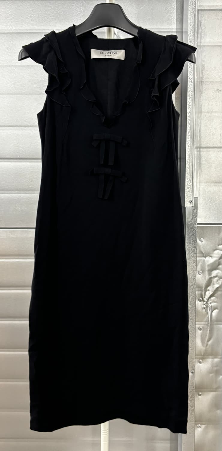 Valentino Roma 블랙 러플 원피스 44 상품이미지6