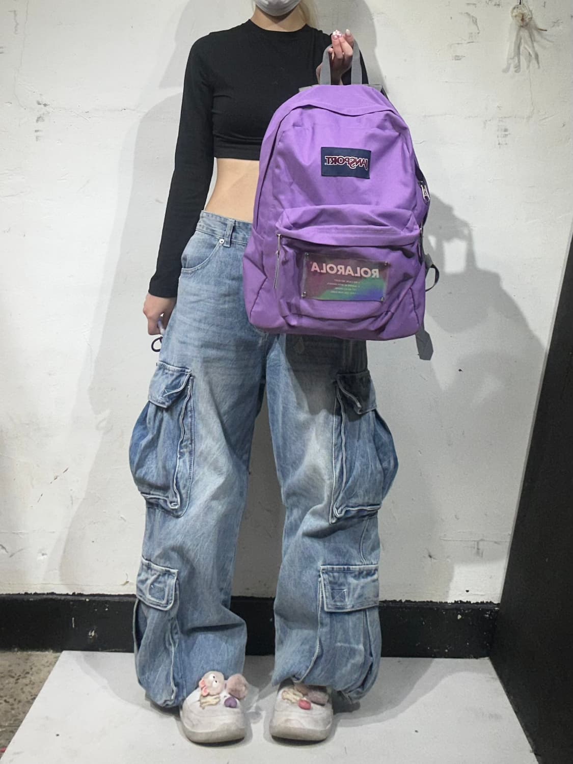 잔스포츠 x 로라로라 콜라보 하이틴 연보라 백팩 책가방 상품이미지2