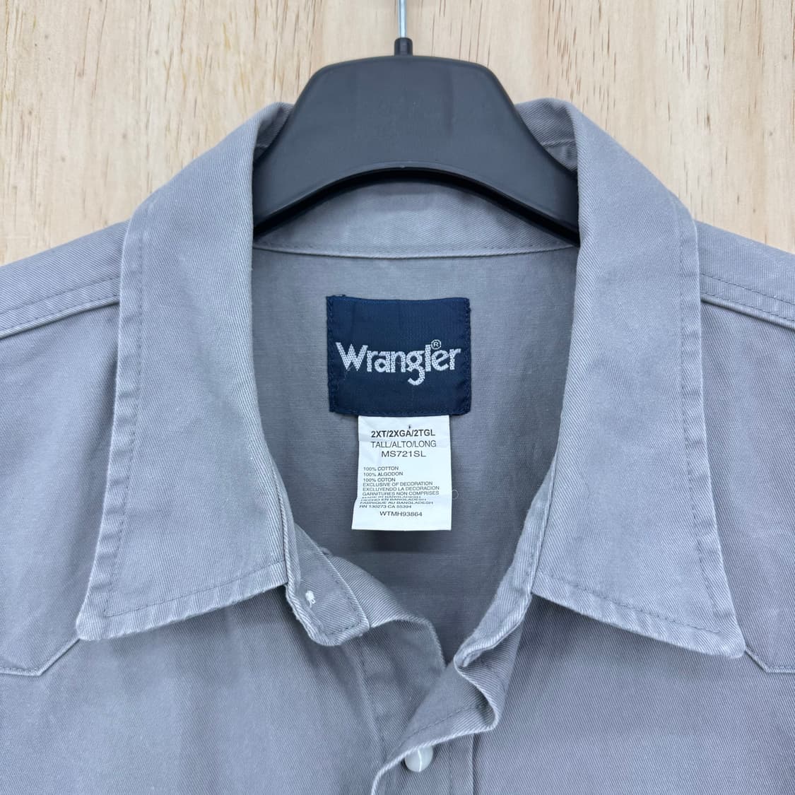 [2XL] 랭글러 웨스턴 셔츠 그레이 상품이미지3