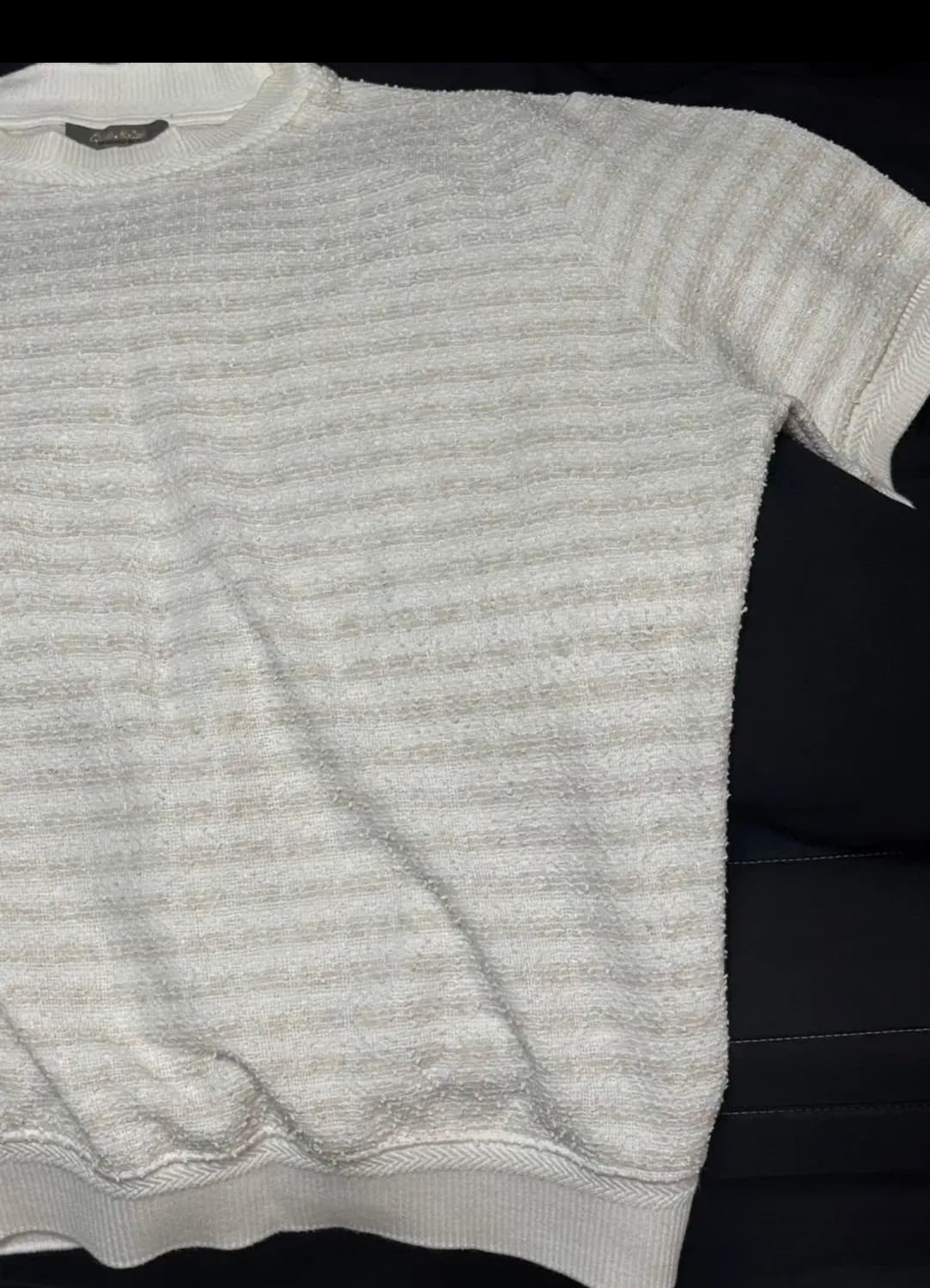 볼란테 차드말론 2사이즈 화이트 트위드 반팔 상품이미지2