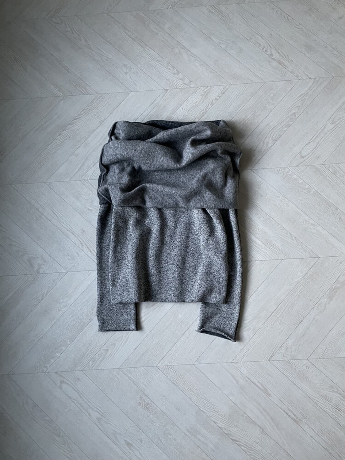 [dongeun] loooong neck knit top 2, gray 상품이미지3