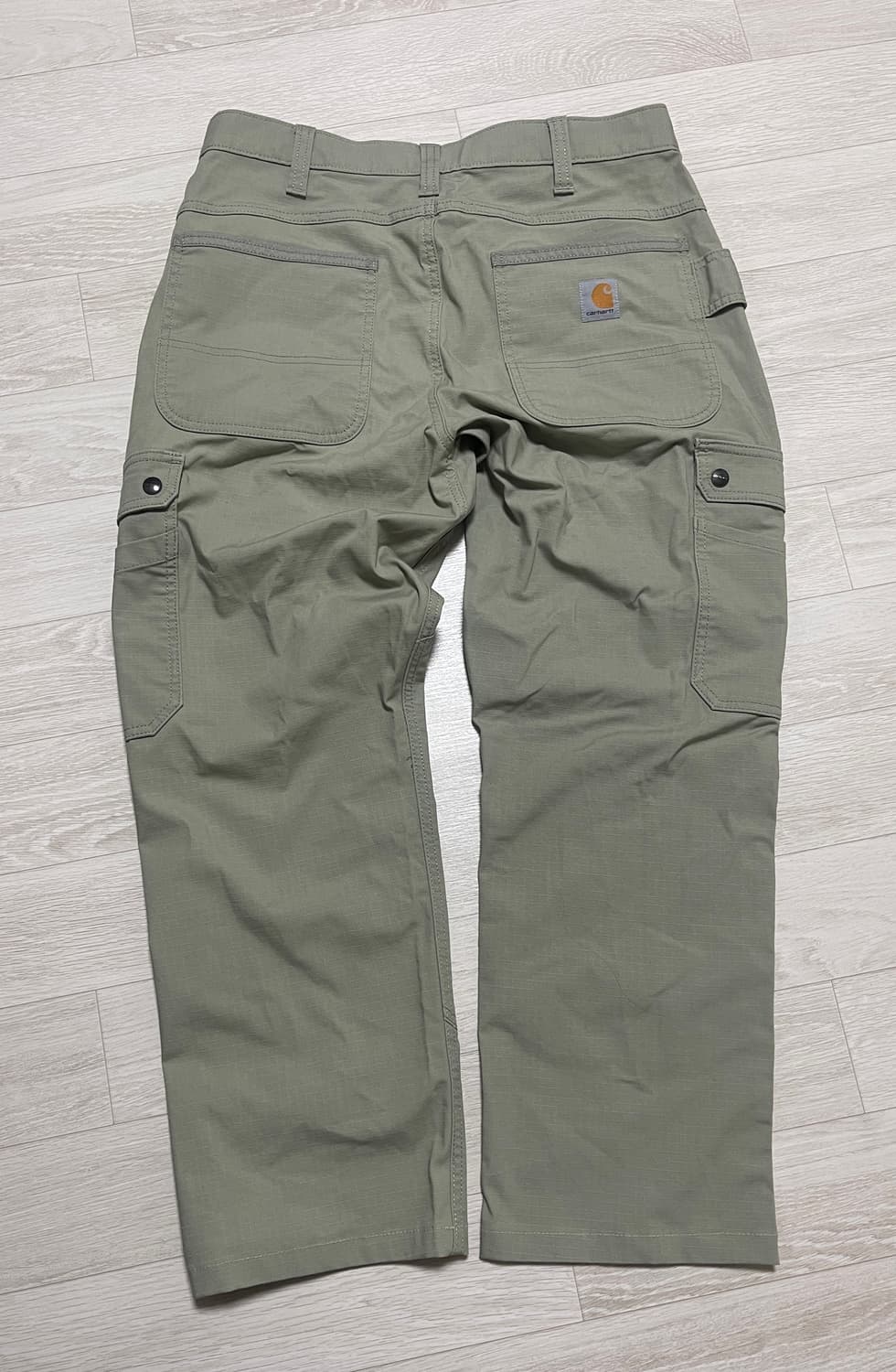칼하트 릴렉스 핏 립스탑 카고 바지 올리브 32 상품이미지2