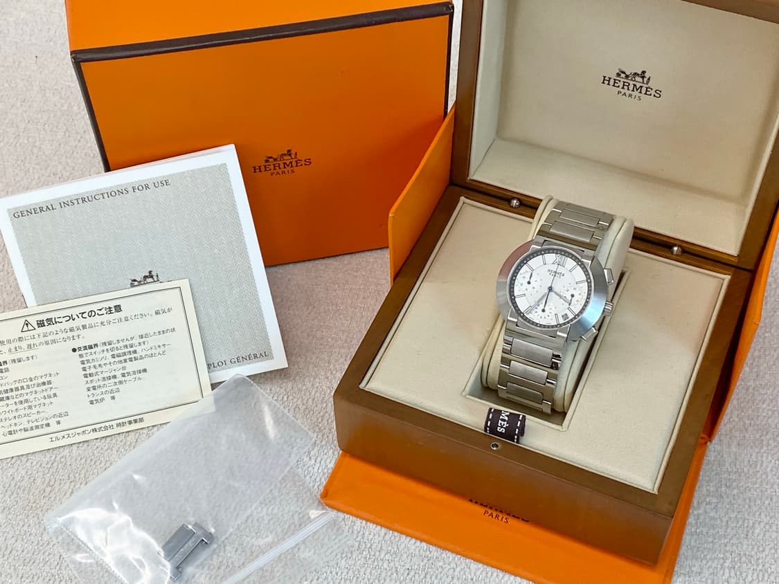 에르메스 노마드 NO1.910 남성용 쿼츠 39mm 화이트 펜더 다이얼 상품이미지2