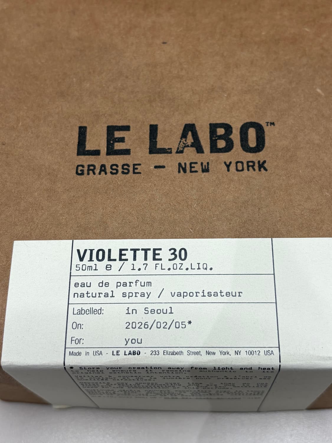 르라보 (비올렛) Violette 30 50ml 오드퍼퓸 향수 상품이미지3