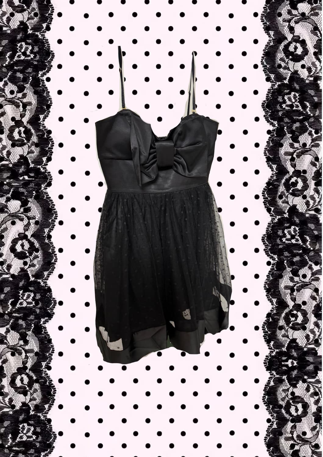 ビンテージ갸루 도트 원피스 상품이미지1