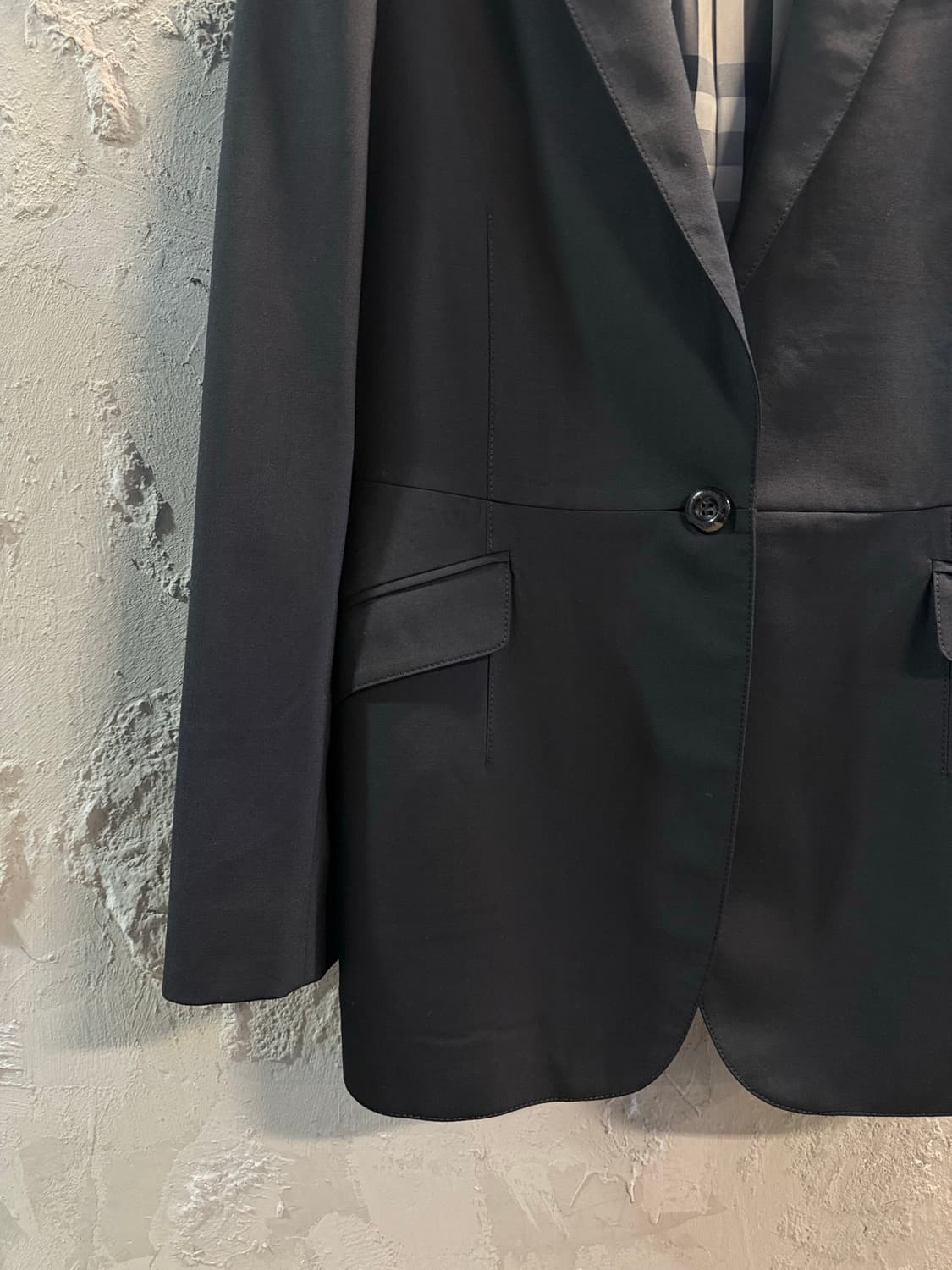 38 버버리 BURBERRY 런던 원버튼 테일러드 자켓 블랙 상품이미지2