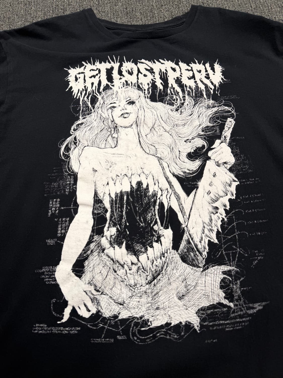 L) Get Lost Perv 빈티지 프린팅 반팔 티셔츠 상품이미지3