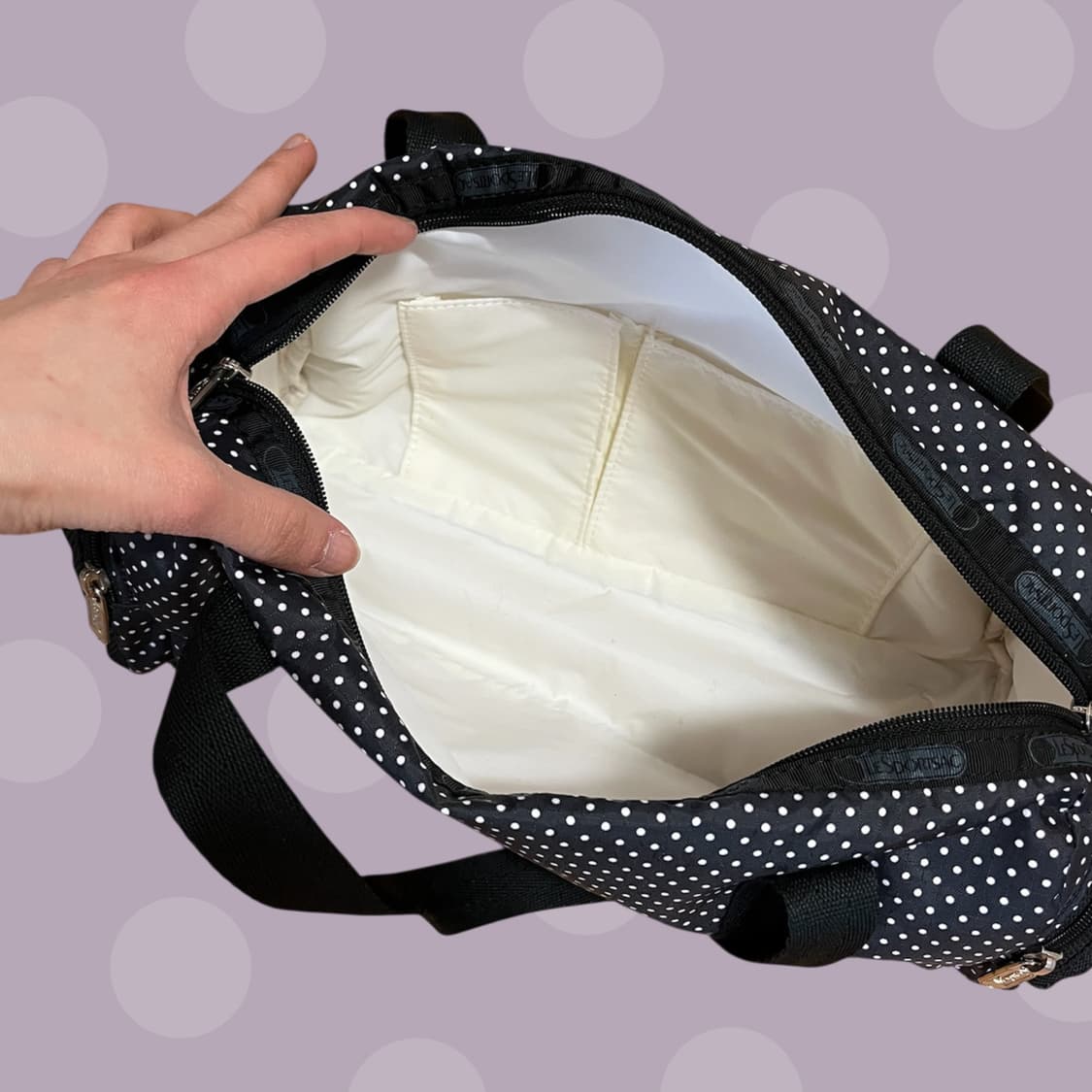 레스포삭 땡땡이 보스턴백 상품이미지4