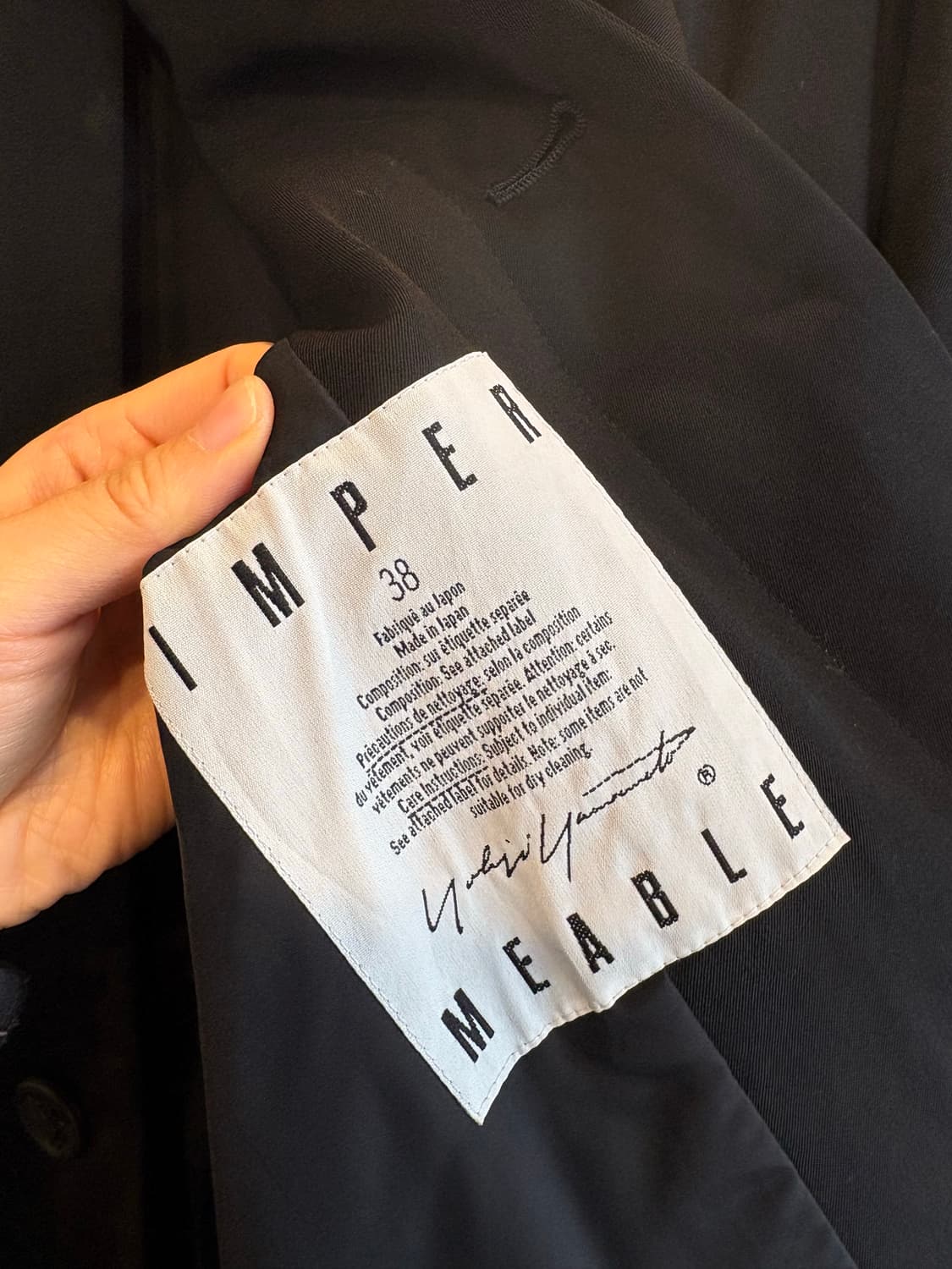 요지야마모토 울 코트 상품이미지5