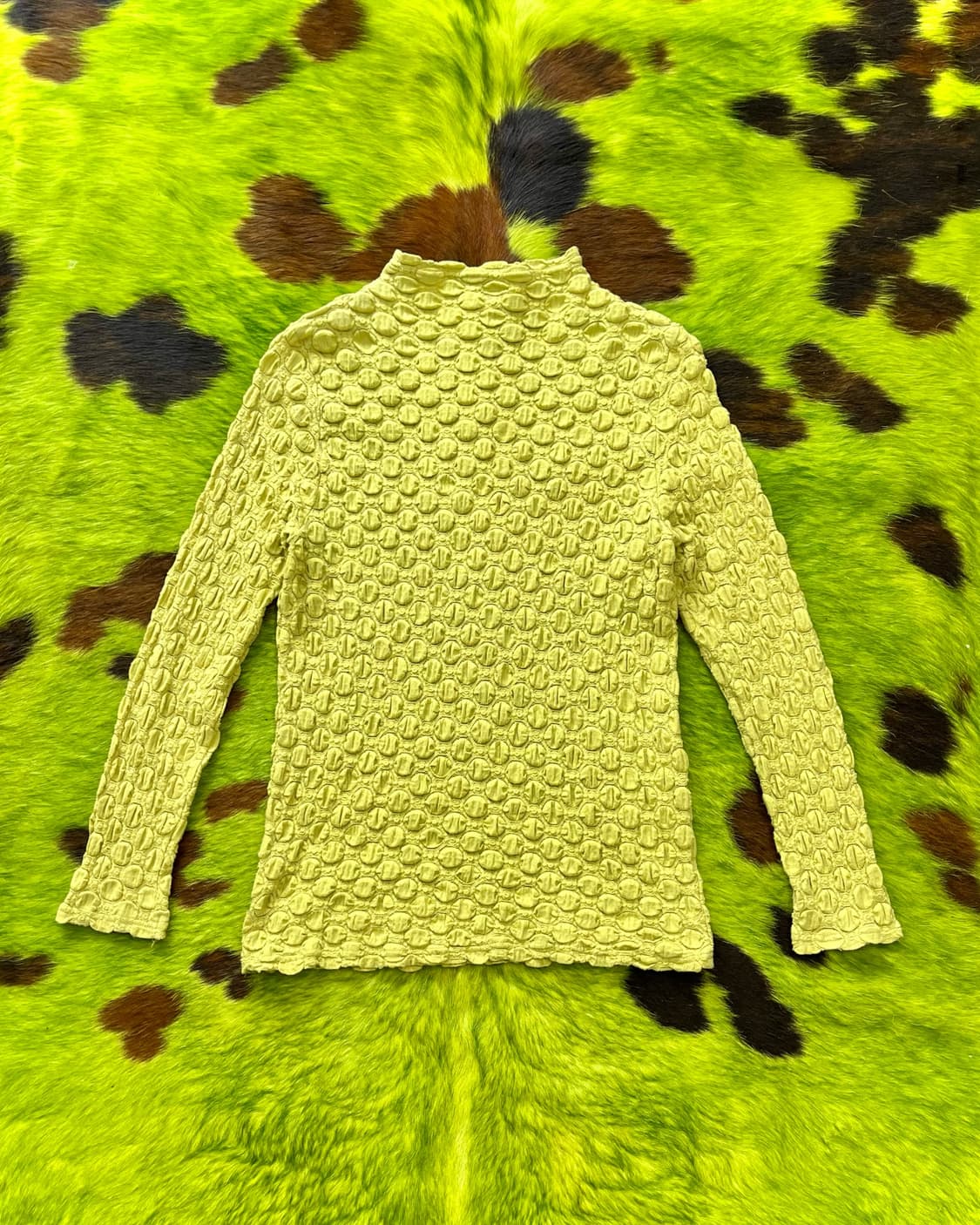 JPN Vintage 3D Dot Pattern Pleats Top 상품이미지9