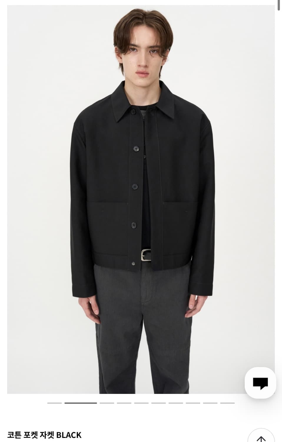 인사일런스 코튼 포켓 자켓 블랙(M) 상품이미지1
