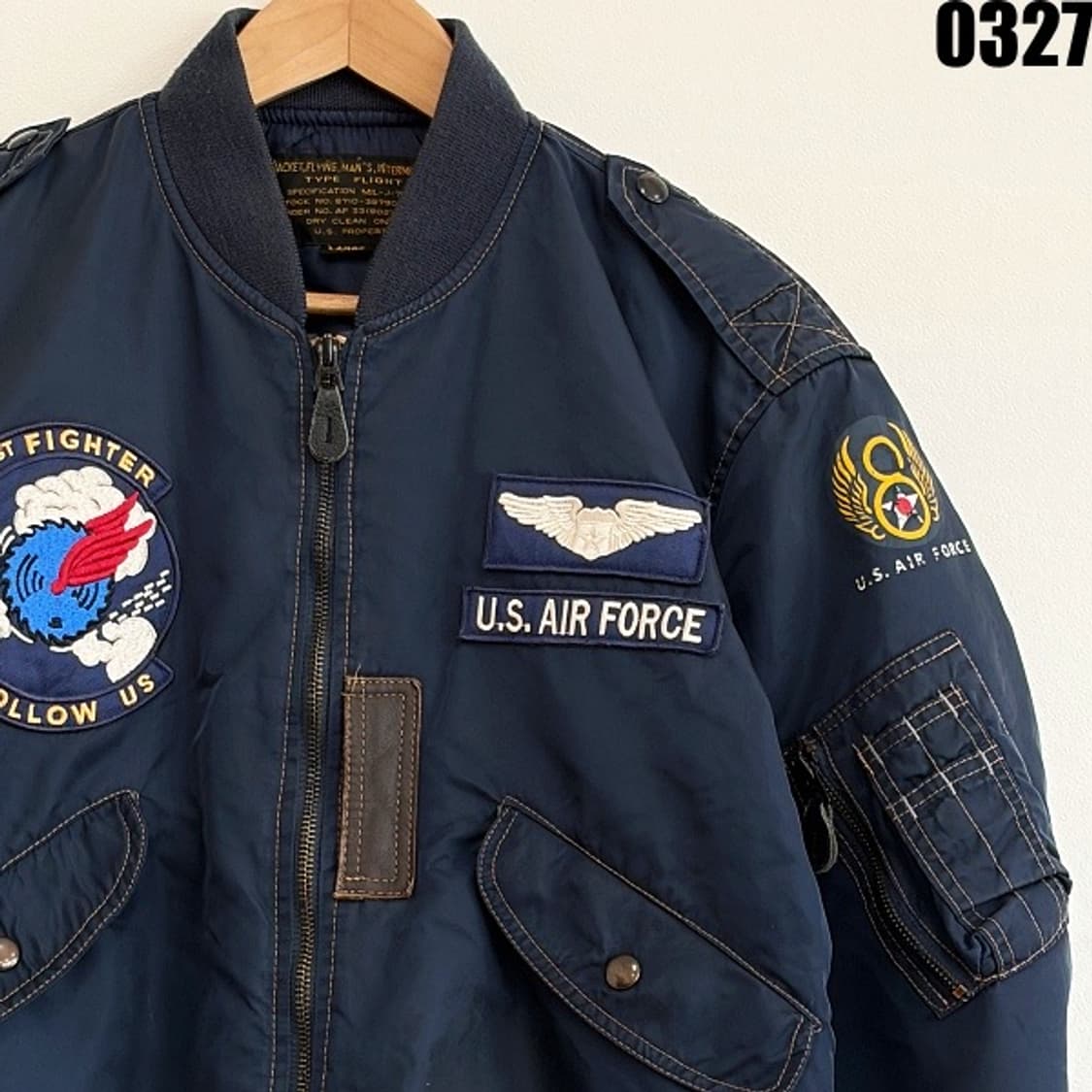 미군 항공 점퍼 MA-1 타입 플라이트 자켓 L 0327  상품이미지2