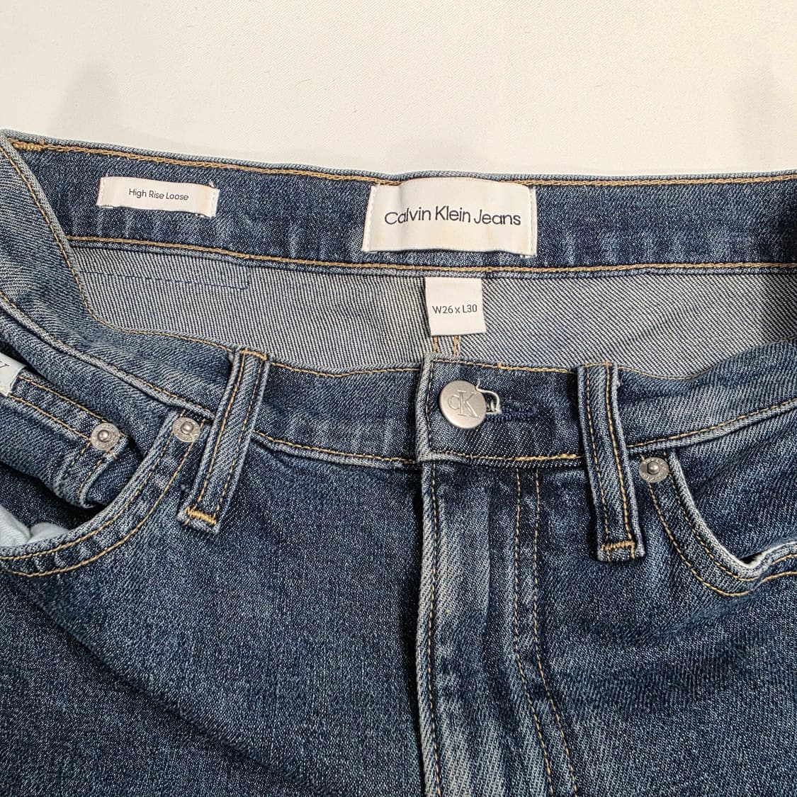 1136 캘빈클라인 다크 데님 와이드 청바지 26 상품이미지8