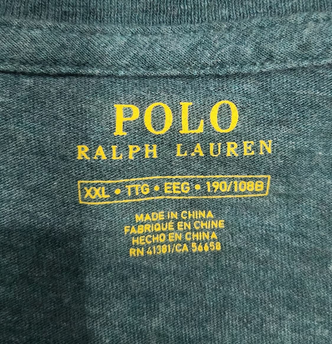 폴로 랄프로렌 그린 반팔 티셔츠 2XL 상품이미지3