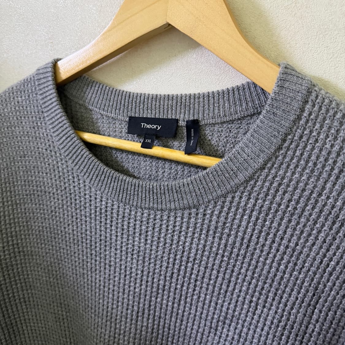 띠어리 남성 그레이 와플 니트 XXL (남성 105정도) 상품이미지2