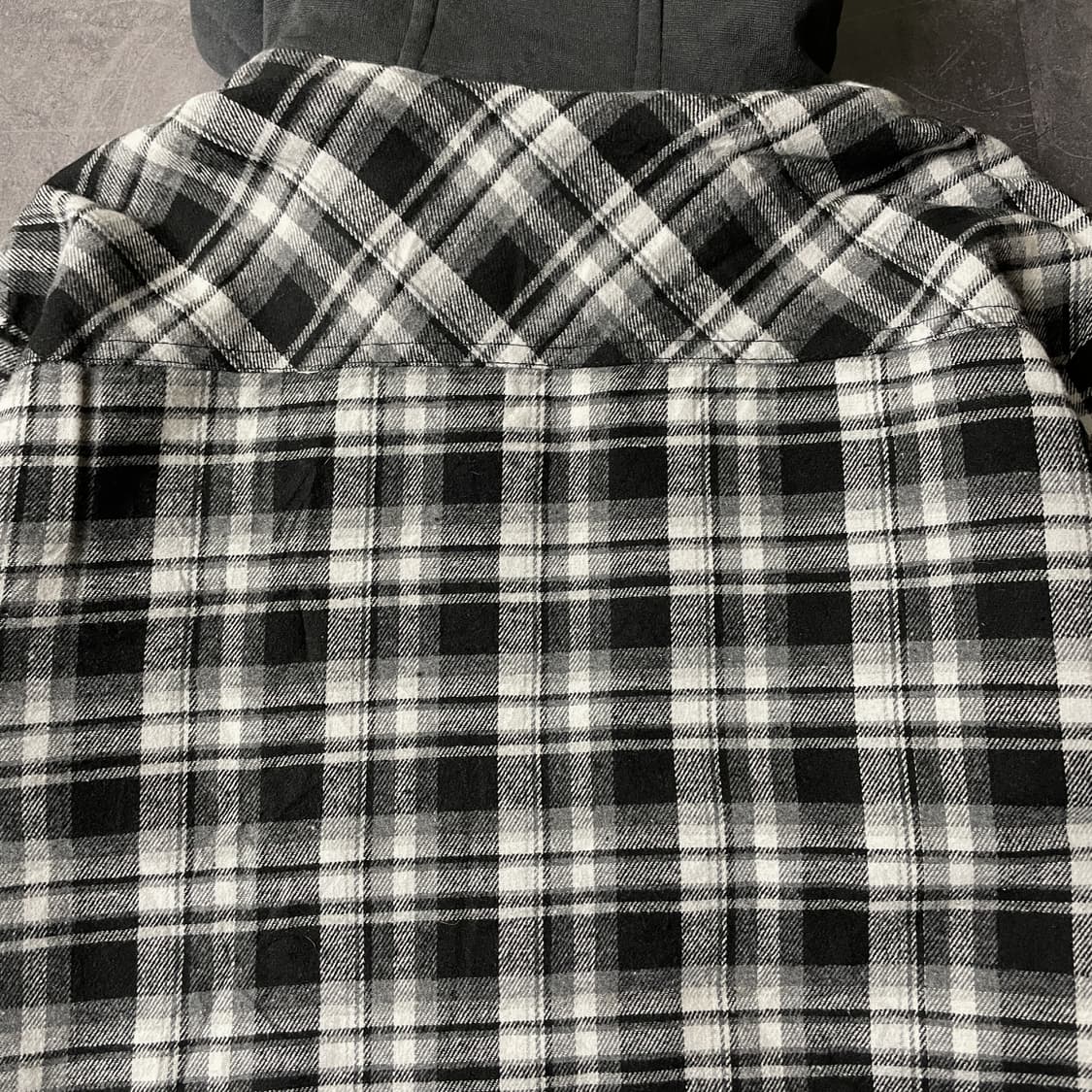 CENTRO 빈티지 체크패턴 플란넬 셰르파안감 후드자켓 A00337 상품이미지7