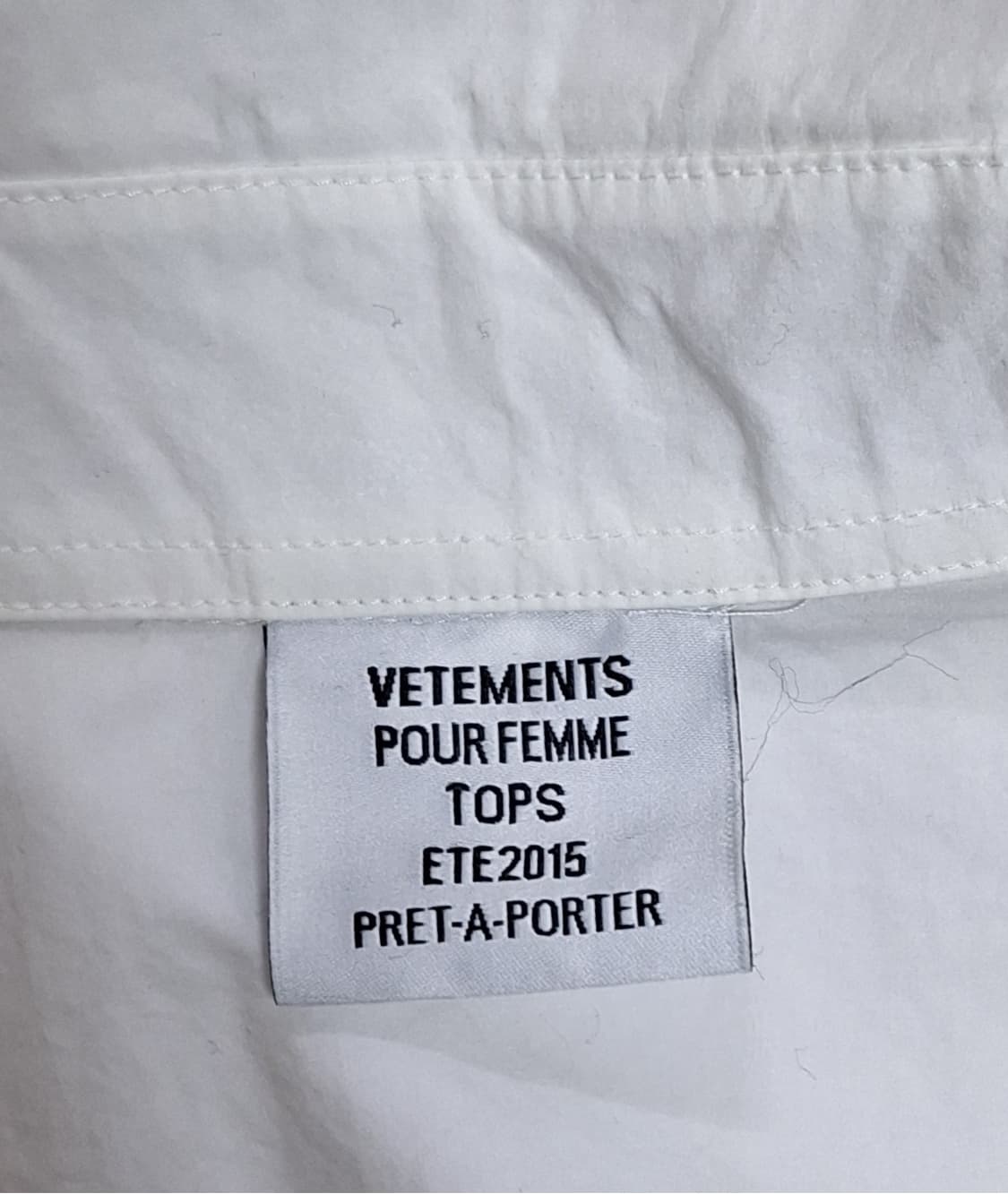 VETEMENTS 여성용 화이트 셔츠 M 상품이미지3