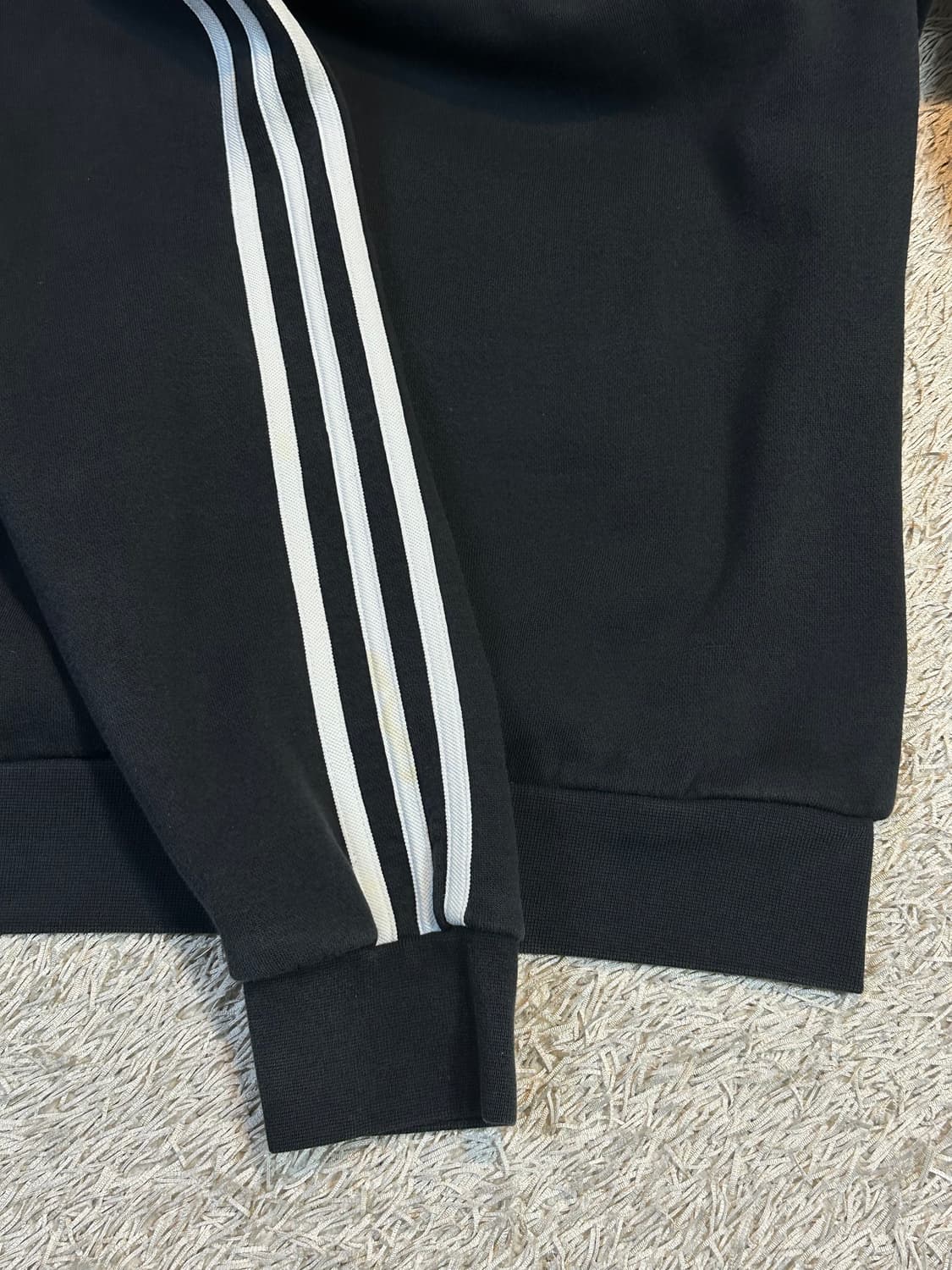 아디다스 신형 파이어버드 사이드라인 하프 반집업 후드티 블랙 상품이미지4