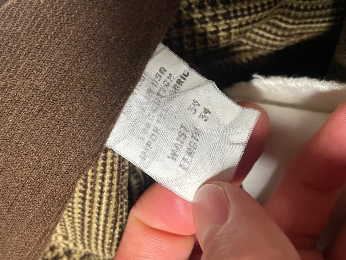 90s 폴로 체크 코듀로이 투턱팬츠 usa 상품이미지3