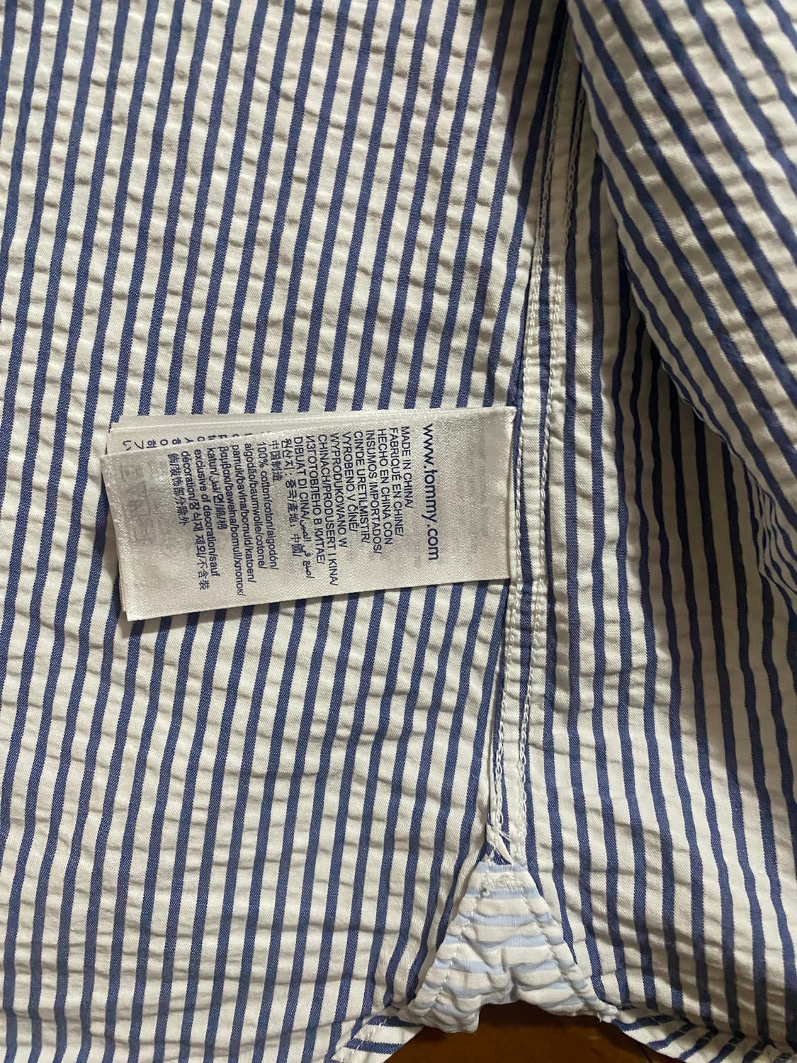 타미힐피거 시어서커 반팔 셔츠 XXL (105) 상품이미지5