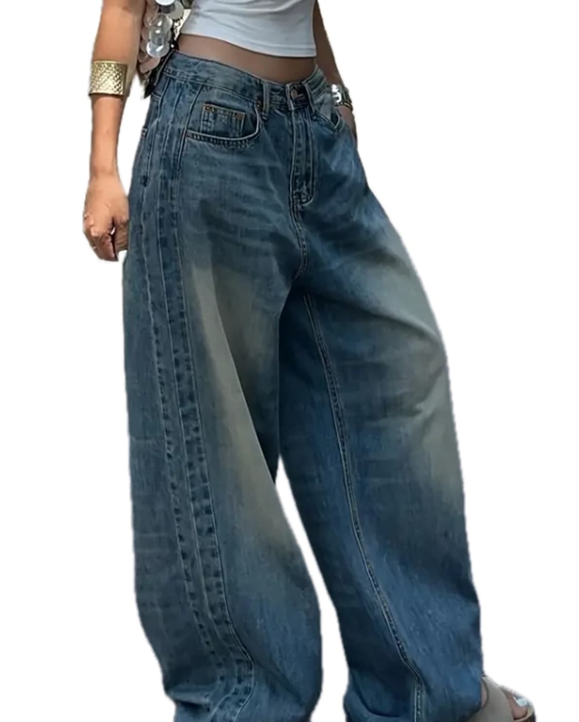 와이드 워싱데님 상품이미지1