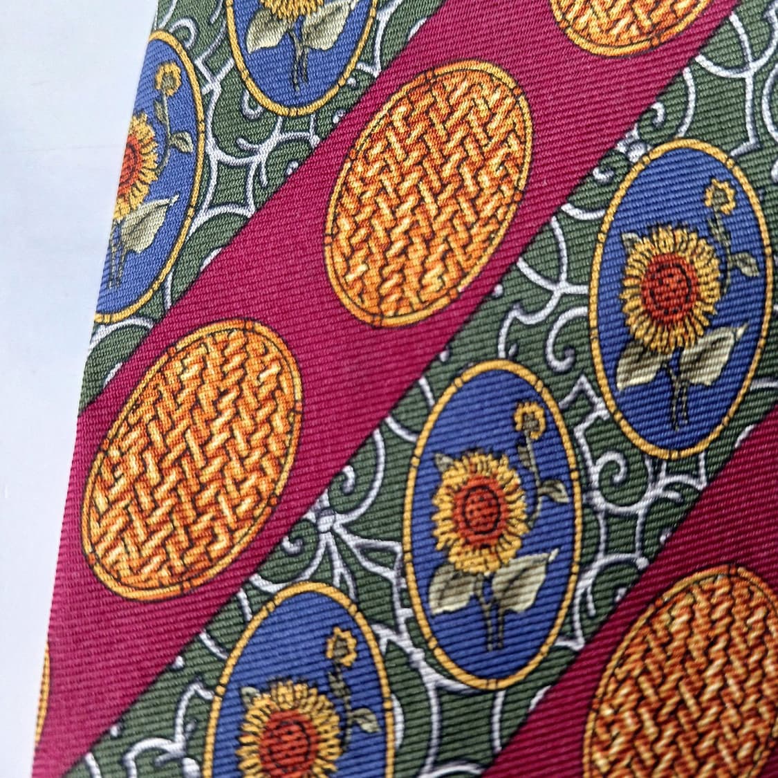 디올 실크 레드 빈티지 오너먼트 넥타이 9.8cm A등급 A19082
 상품이미지6