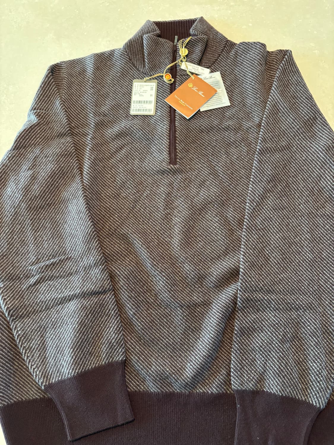 로로피아나 비쿠냐 & 베이비 캐시미어 집업 니트 (미사용) 상품이미지2