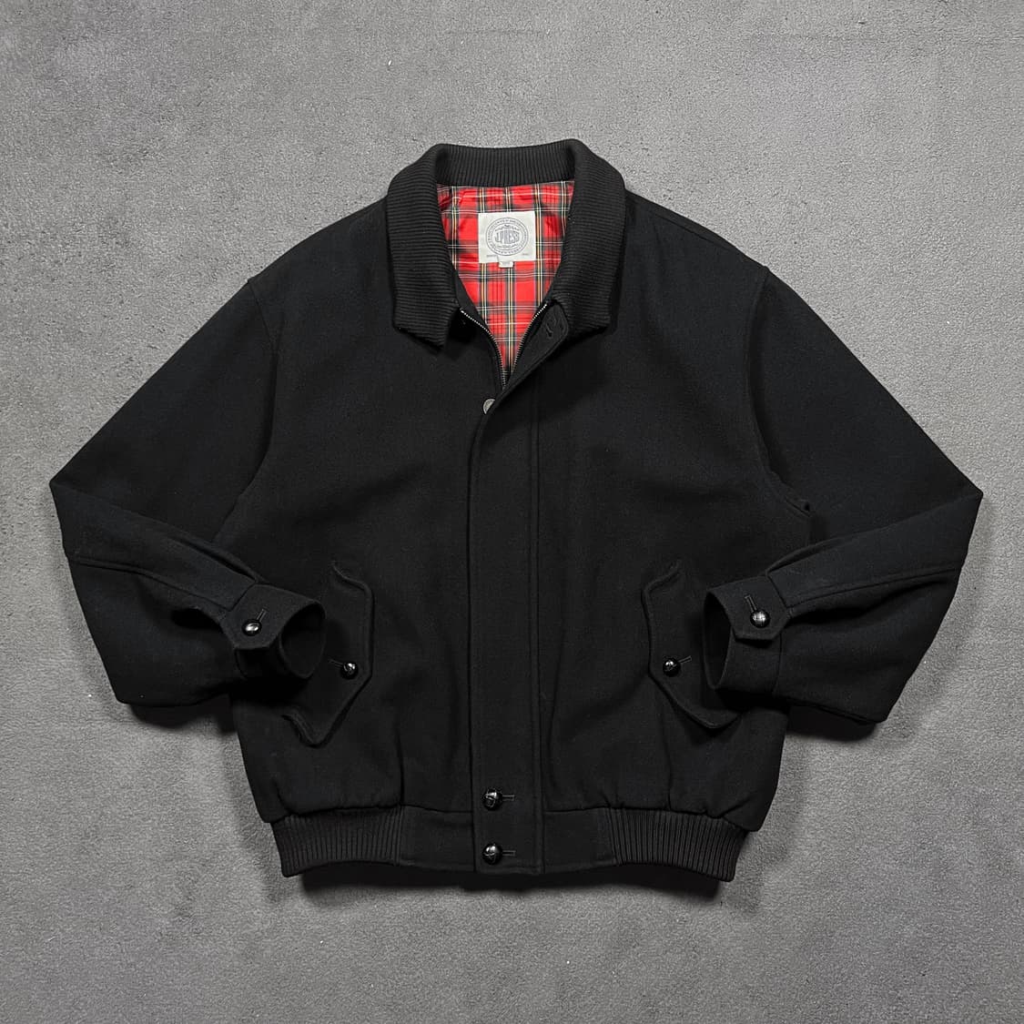 J.PRESS 제이 프레스 블랙 울 해링턴 블루종 자켓 상품이미지1