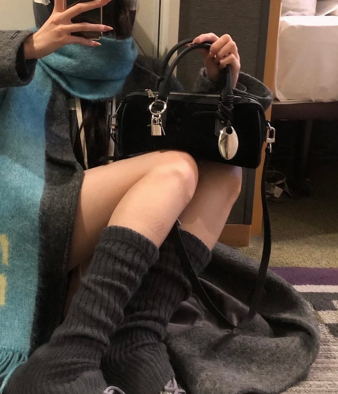 714center 틸다백 스웨이드 블랙 상품이미지1