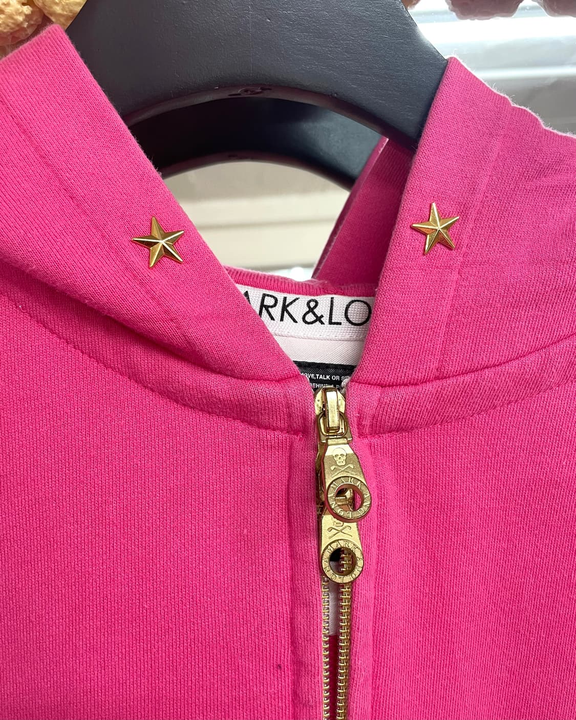 Skeleton Star Stud Pink Hoodie Zip-Up  상품이미지7