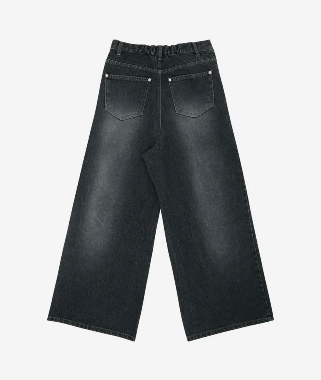 선데이오프클럽 Black faded wide denim 와이드 데님 흑청 상품이미지7