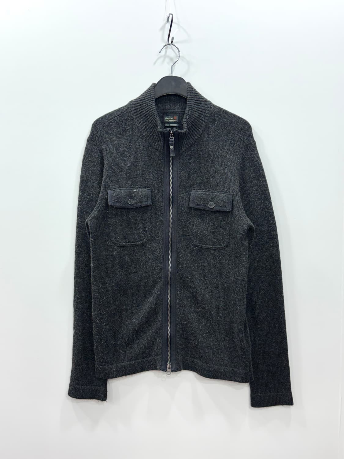 로얄로빈스 그레이 울니트 집업 L 상품이미지5