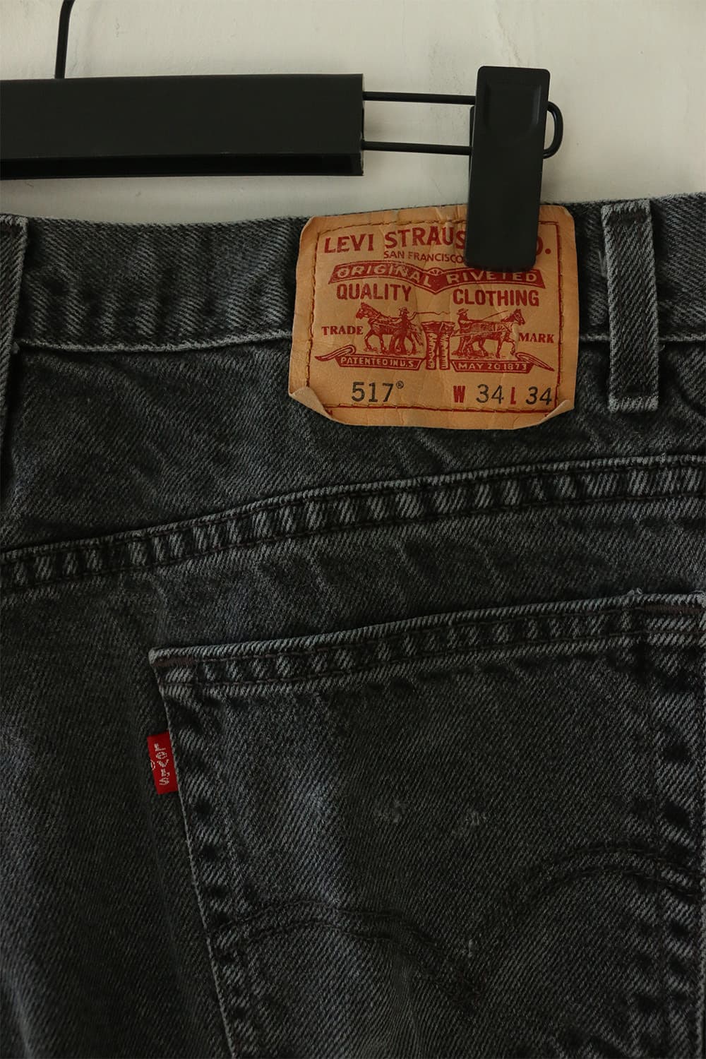 리바이스 517 흑청 부츠컷 데님 팬츠   상품이미지8