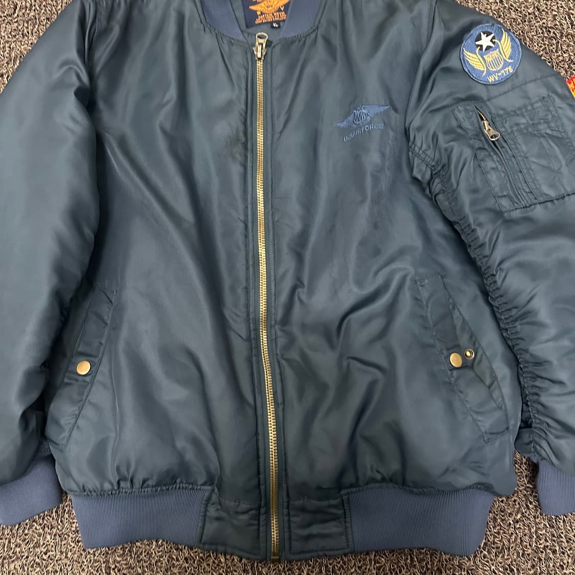 Captain Wevic US 에어포스 항공 MA-1 블루종 자켓 XL 상품이미지4