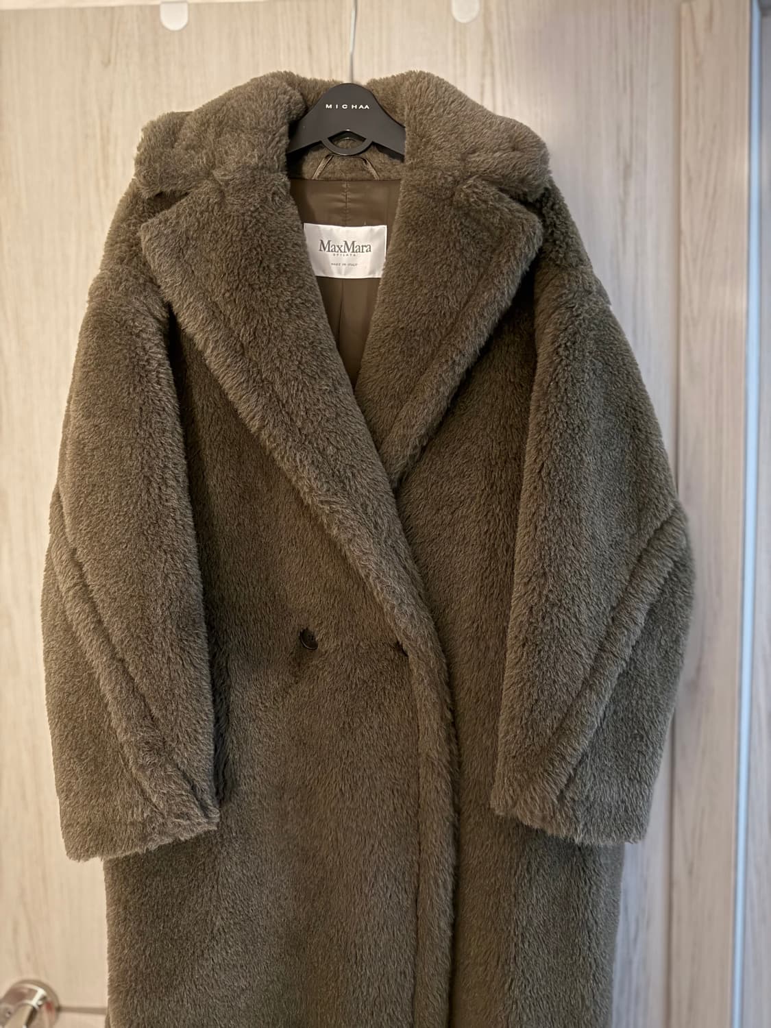 막스마라 테디베어 코트 스몰 카키 상품이미지2