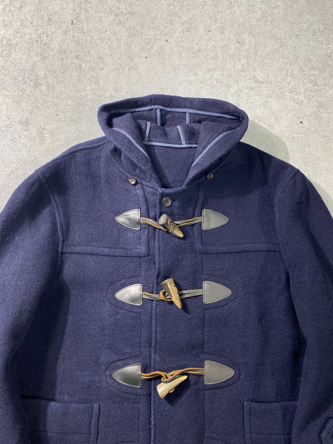 [F] 90s VAN JAC 반작 재팬 메이드 네이비 울 더플코트 상품이미지2